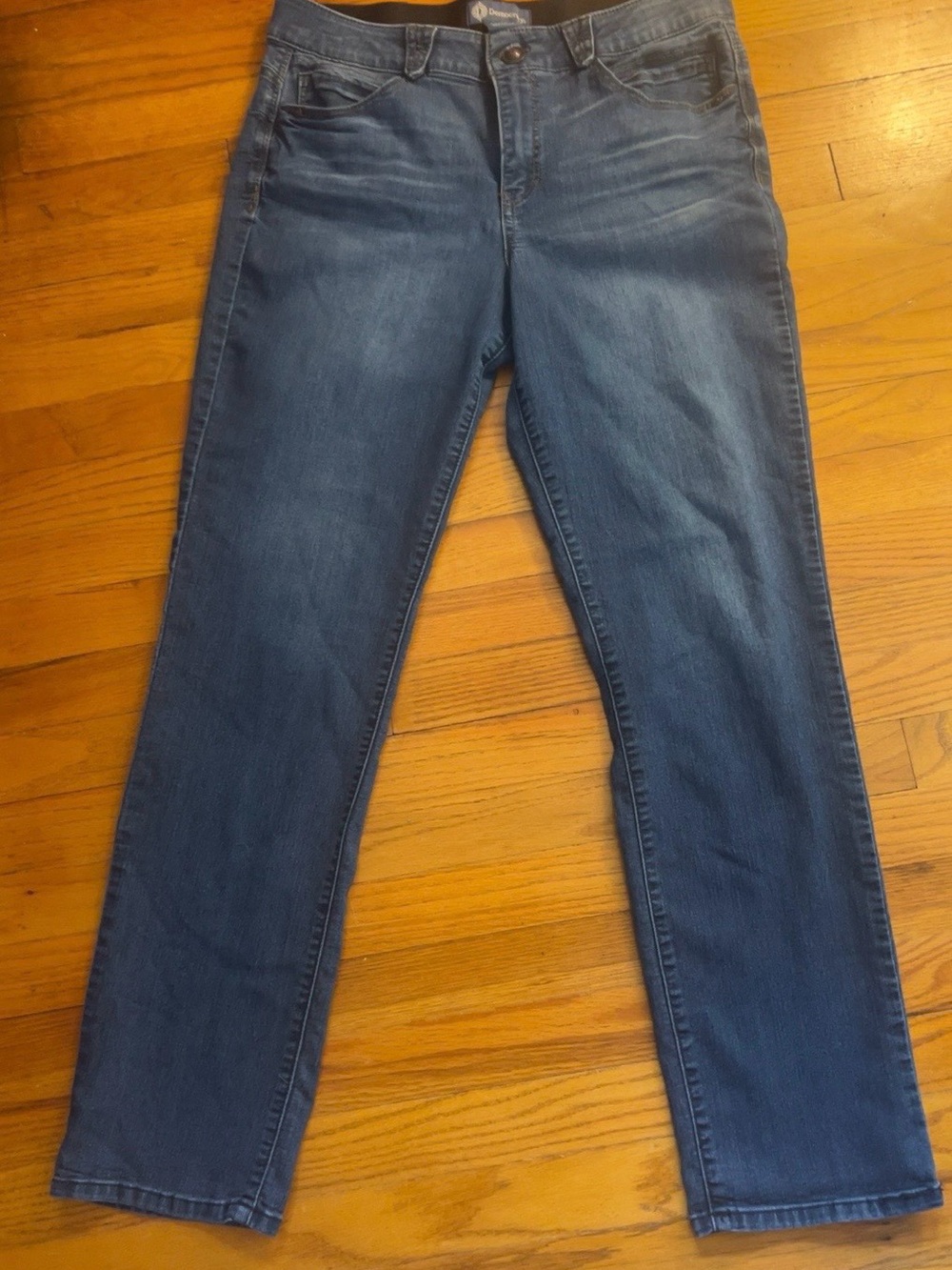 Democracy Ab Solution Straight Leg Jeans Women’s 14 Medium Wash Stretch